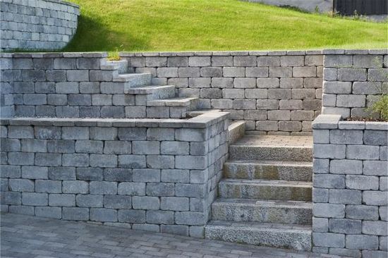 Rådhus Geoloc støttemur / mur, Gråmix, fra Aaltvedt