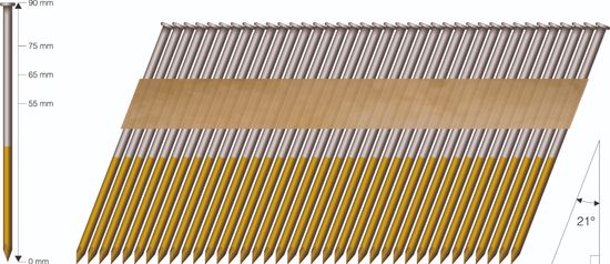 Stavspiker, 21 grader, 31 x 90 mm, C4 rustbestandig, 500 stk, fra MFT