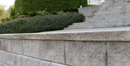 Knekt Støttemur, 1/1 stein, Grå, fra Aaltvedt