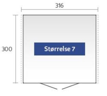 Redskapsbod, utebod, Europa Str 7, 300 x 316 cm, Mørkgrå, fra Biohort