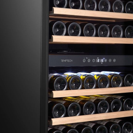 Vinskap, Temptech Classique CL120DB, med 2 soner, 94 flasker