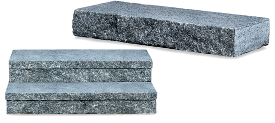 Trappetrinn, Rocks eksklusiv steintrapp, Larvikitt granitt, 15 x 40 x 100 cm