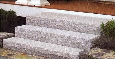 Trappetrinn, granitt, Kinesisk, grå, 15 x 37 x 120 cm