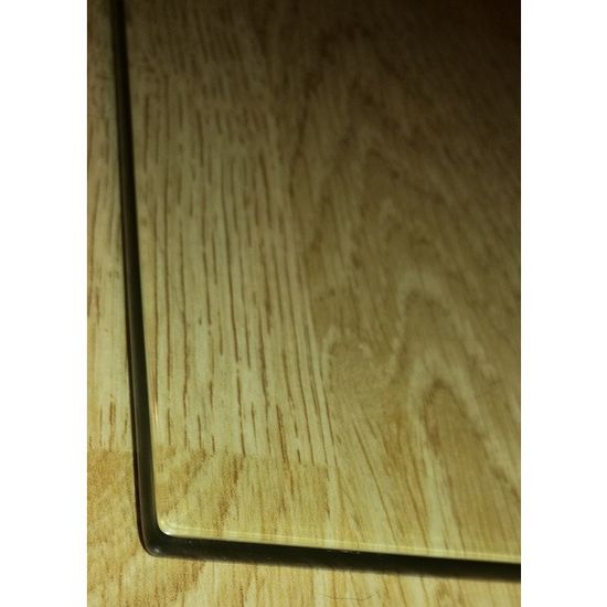 Glassplate, gulvplate, 70 x 70 cm, klart glass