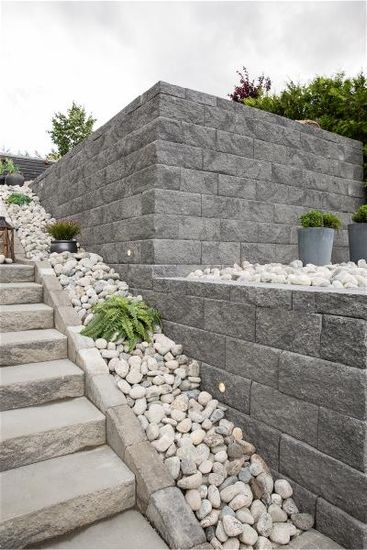 Vertica Mur, hjørnestein, 45 x 22,5 x 20 cm, Natur, fra Asak