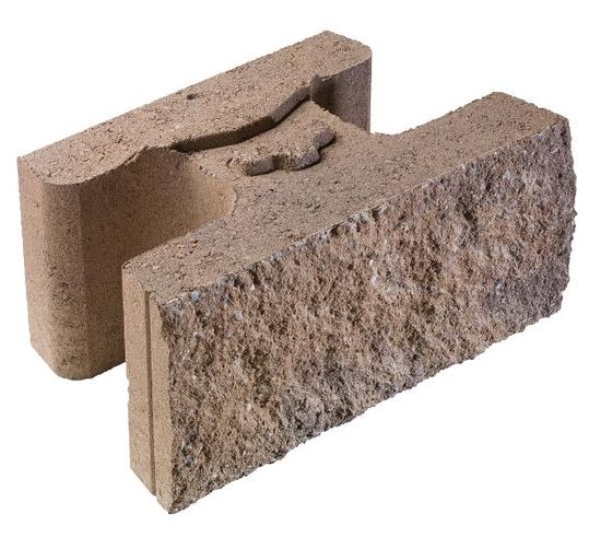 Vertica Mur, normal stein, 45 x 28 x 20 cm, Natur, fra Asak