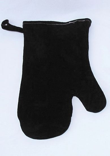 Vott, grillhanske av ekte skinn, sort