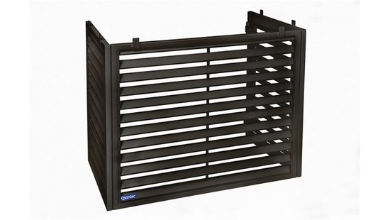 Påbygningssett til varmepumpehus, Gir totalt 147-162 cm høyde, Sort