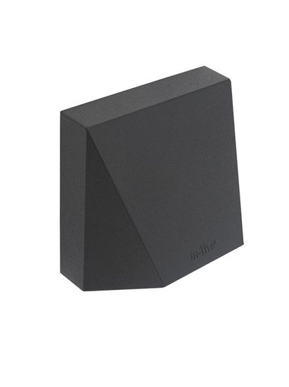 Utelampe, Wedge Dark, vegglampe i aluminium, fra In-lite