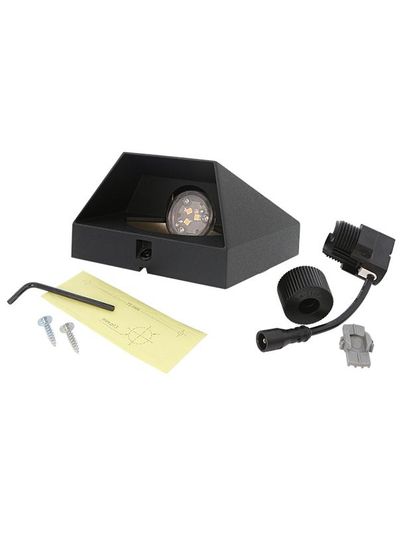 Utelampe, Wedge Dark, vegglampe i aluminium, fra In-lite