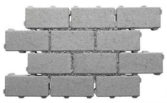 Arena Dren belegningsstein (åpning 8,1%), 20 x 10 x 6 cm, Grå, fra Asak